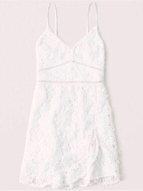 Abercrombie & Fitch White Floral Lace Mini Dress Small Cottagecore